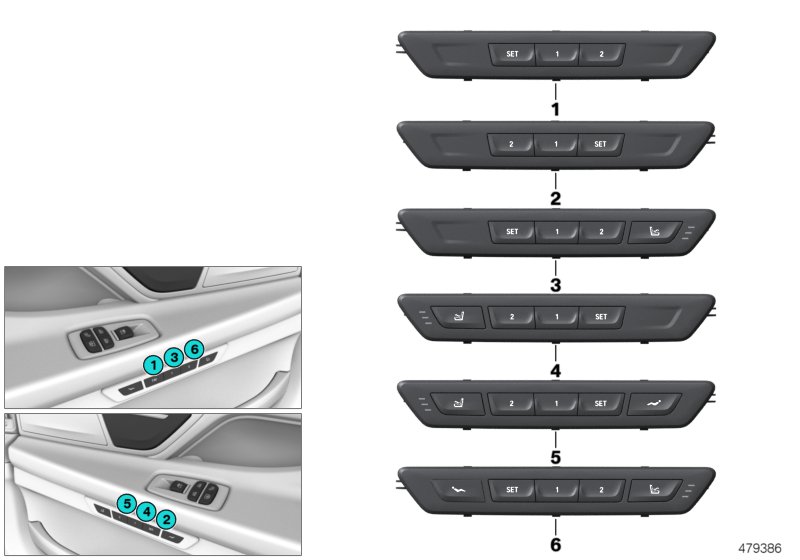 Genuine BMW 61316826737 G11 Operating Facility Seat Functions Left SCHWARZ (Inc. 730dX, 740dX & M760LiX) | ML Performance UK Car Parts