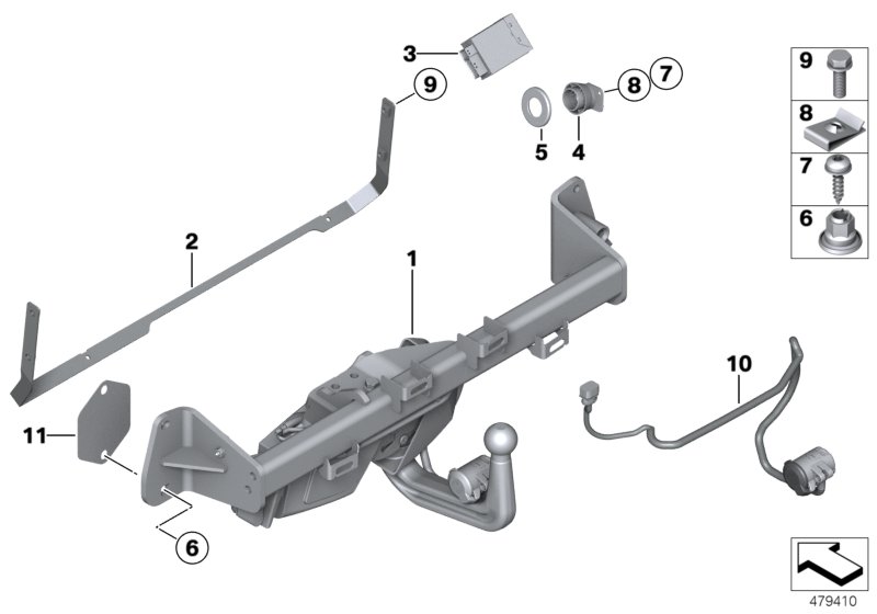 Genuine BMW 71606799607 Bracket, Switch, Trailer Hitch (Inc. 335dX, 320iX & 440iX) | ML Performance UK Car Parts