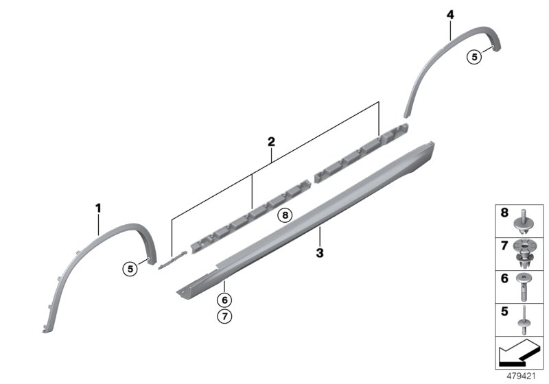 Genuine BMW 51713419594 E83 E84 Blind Rivet TRANSPARENT (Inc. X3 2.0i, X1 28iX & X1 35iX) | ML Performance UK Car Parts