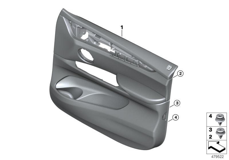 Genuine BMW 51417415546 F16 Door Panel, Leather, Front Right ELFENBEINWEISS (Inc. X6 30dX, X6 35iX & X6 50iX) | ML Performance UK Car Parts