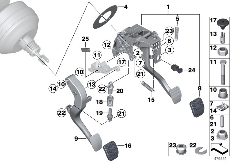 Genuine BMW 35216795388 F11 F25 F06 Clutch Pedal Stop Buffer (Inc. M6) | ML Performance UK Car Parts