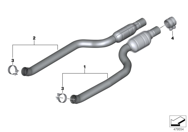 Genuine BMW 18308654964 G12 Front Silencer, Left (Inc. M760iX & M760LiX) | ML Performance UK Car Parts