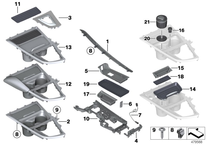 Genuine BMW 51169232068 F83 F80 F33 Oddments Tray (Inc. Hybrid 3, 425d & 318dX) | ML Performance UK Car Parts