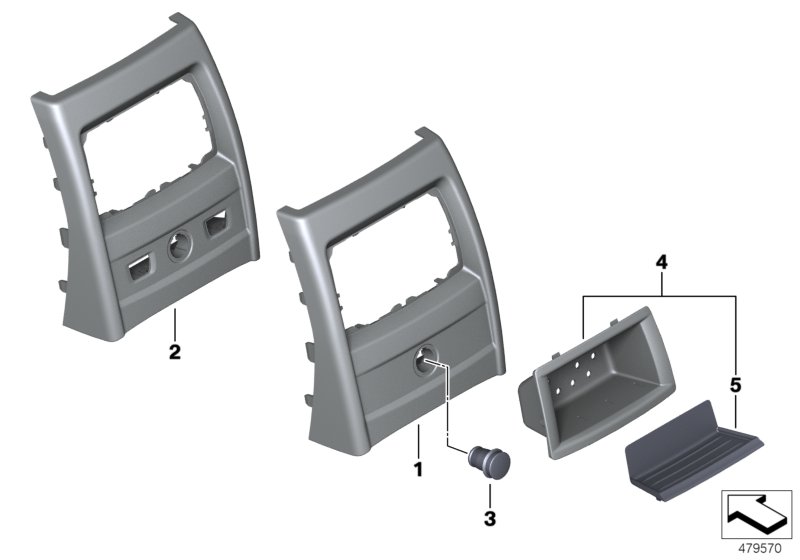 Genuine BMW 51169235494 F31 F30 F32 Covering Rear SCHWARZ (Inc. 320iX, 328iX & 335i) | ML Performance UK Car Parts