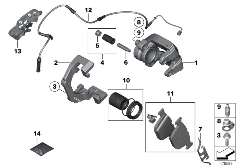 Genuine BMW 34516789833 Left Abs/Bva Tube Bracket (Inc. 530d 155kW, 550iX & 550i) | ML Performance UK Car Parts