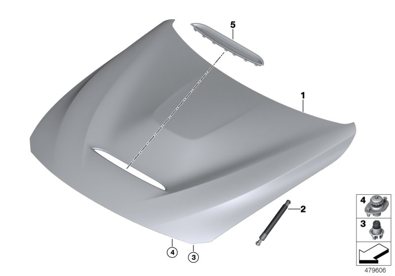 Genuine BMW 41618068158 F80 F82 Grate, Hood GTS / CS (Inc. M4 CS, M4 GT4 & M3) | ML Performance UK Car Parts