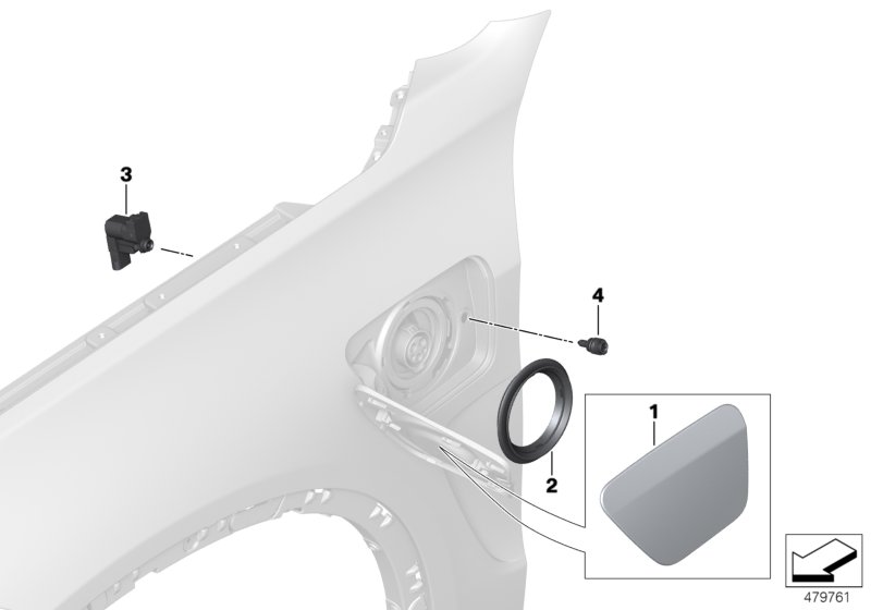 Genuine BMW 51177407863 F15 Charging Lid, Primed (Inc. X5 40eX) | ML Performance UK Car Parts