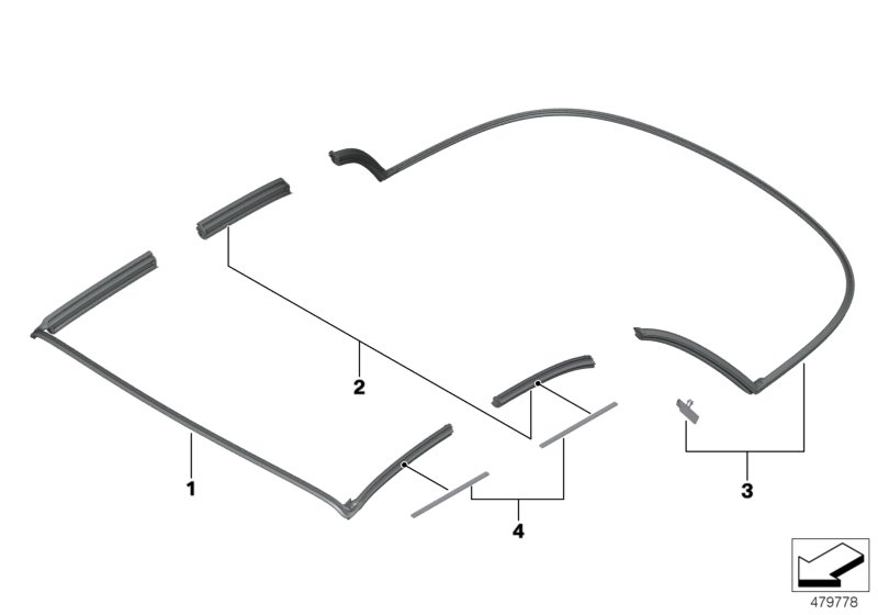 Genuine BMW 54347421661 Seal Kit, Convert. Top Control Linkage (Inc. 230i, 218d & M235i) | ML Performance UK Car Parts