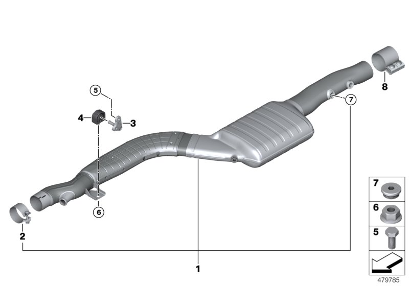 Genuine BMW 18208599519 G30 G31 G14 Rubber Mounting (Inc. 750dX, 730d & 518d) | ML Performance UK Car Parts