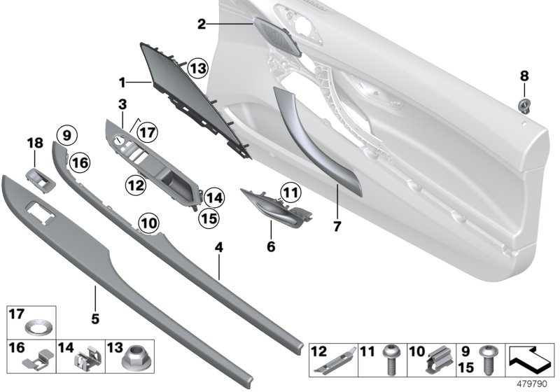 Genuine BMW 51417258382 F12 F13 Trim, Door, Wood, Oak, High-Gloss, Right Left hand drive (Inc. 650iX 4.0, 650iX 4.4 & M6) | ML Performance UK Car Parts