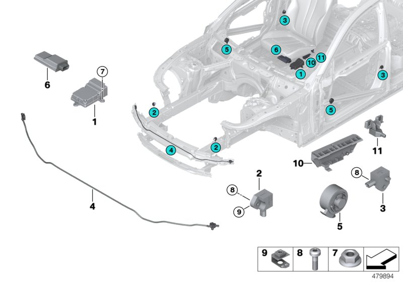 Genuine BMW 65779343380 G32 F90 G31 Sensor Seat (Inc. X7 50iX, 530dX & 640i) | ML Performance UK Car Parts