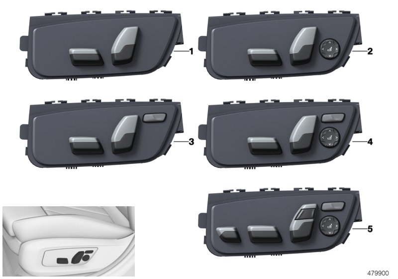 Genuine BMW 61319384917 G32 G31 F90 Seat Adjustment Switch, Left (Inc. 530i, 530d & M550dX) | ML Performance UK Car Parts