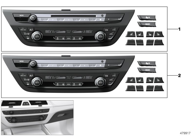 Genuine BMW 61316834464 G32 G30 G31 Rep. Kit For Radio/Climate Cont. Panel (Inc. 520d ed, 520i & 530eX) | ML Performance UK Car Parts