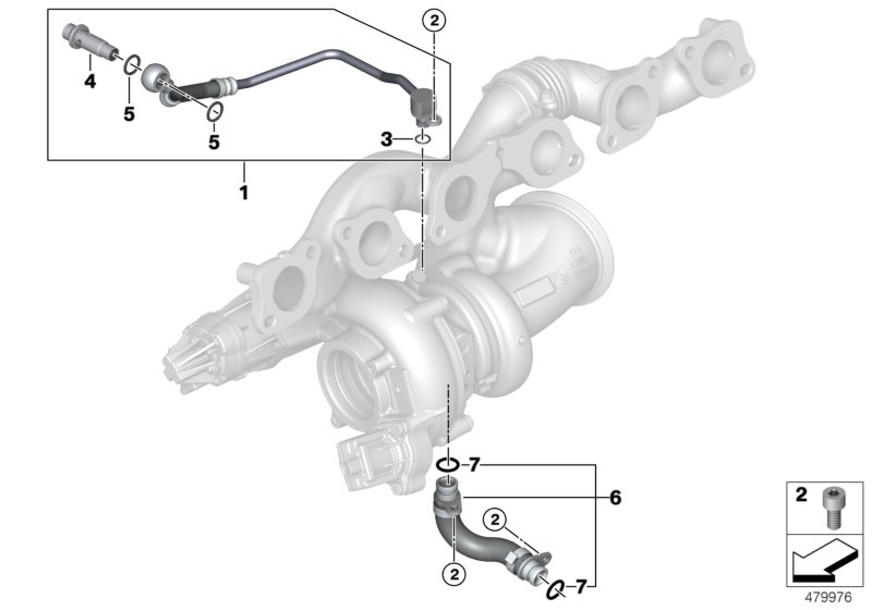 Genuine BMW 11428654388 EWB G12 Exhaust Turbocharger Oil Return Line ZYL. 1-6 (Inc. Cullinan, Cullinan Black Badge & Phantom) | ML Performance UK Car Parts