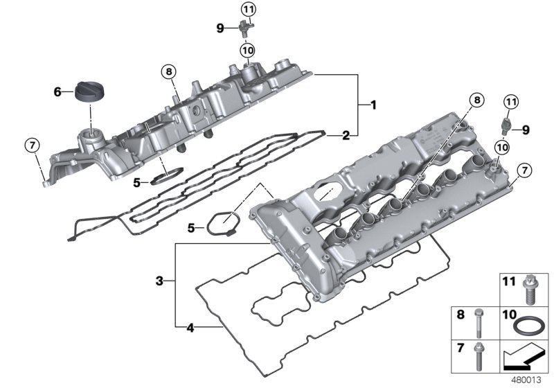 Genuine BMW 11129453764 RR31 RR11 G12 Cylinder Head Cover Zyl. 7-12 (Inc. Cullinan Black Badge, Cullinan & M760iX) | ML Performance UK Car Parts