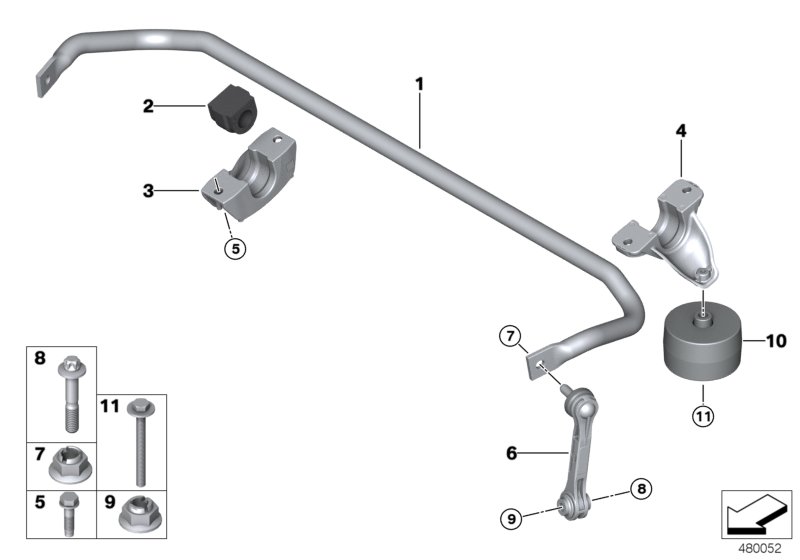 Genuine BMW 33506861482 G32 G30 G31 Rear Swing Support (Inc. 640iX, M550dX & 630i) | ML Performance UK Car Parts