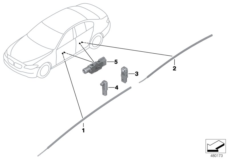 Genuine BMW 63319186637 Optical Conductor, Door Rear Upper Left (Inc. 520d ed, 530d & 530i) | ML Performance UK Car Parts