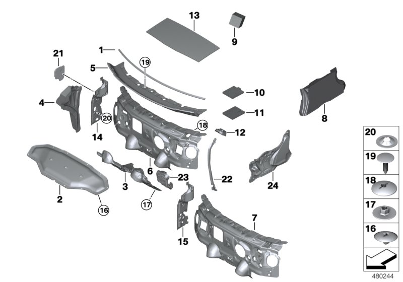 Genuine BMW 51487327003 F48 Seal, Side Frame, Left (Inc. X1 18dX, X1 25dX & X1 20i) | ML Performance UK Car Parts