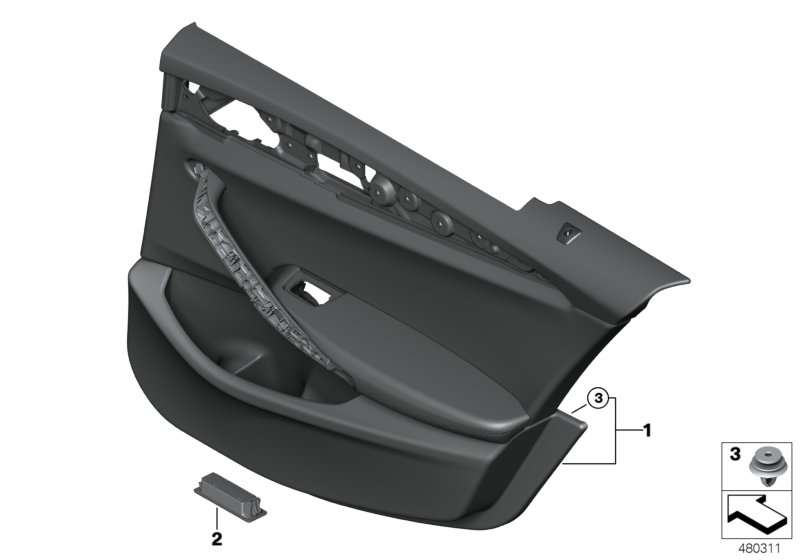 Genuine BMW 51427477190 G30 G31 Door Trim Panel, Rear, Right COGNAC (Inc. 525d, 520d & M550dX) | ML Performance UK Car Parts