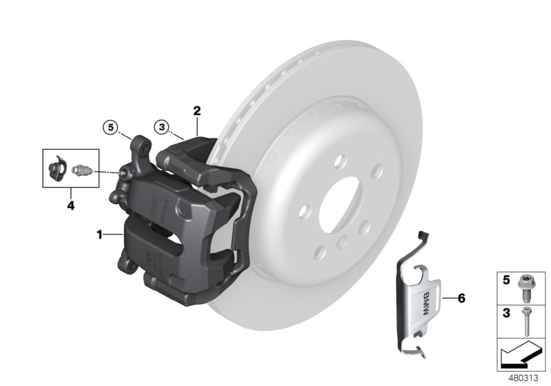 Genuine BMW 34216870573 G11 G12 Brake Caliper Housing, Black, Left (Inc. 750iX, 730Ld & 750Li) | ML Performance UK Car Parts