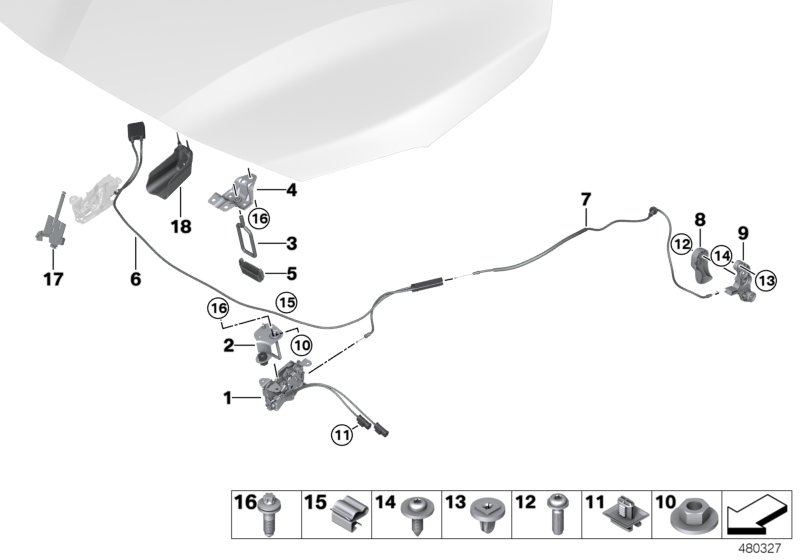 Genuine BMW 51237300550 F48 Catch Bracket (Inc. X1 25iX, X1 20iX & X1 20i) | ML Performance UK Car Parts