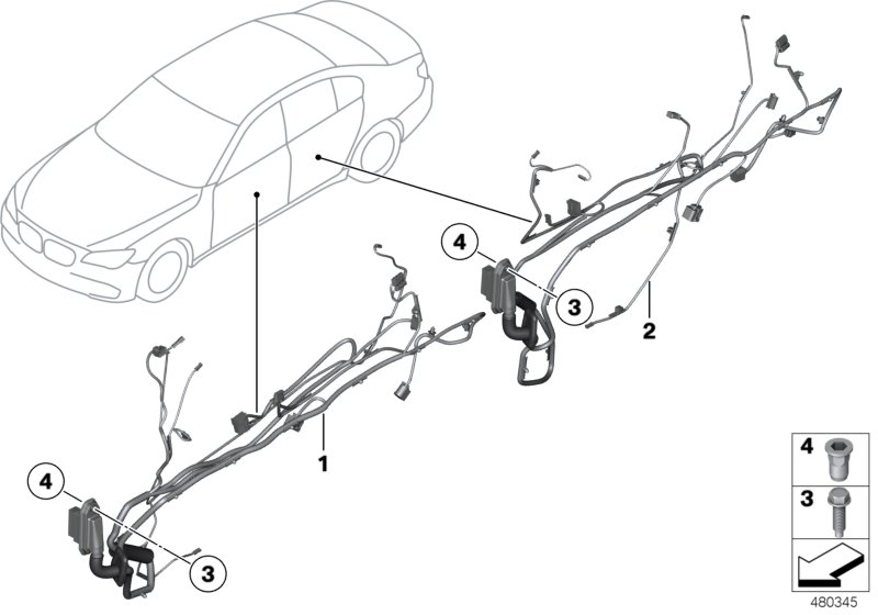 Genuine BMW 61129219986 Door Wiring Harness, Rear (Inc. 750LiX, 760Li & 750Li) | ML Performance UK Car Parts