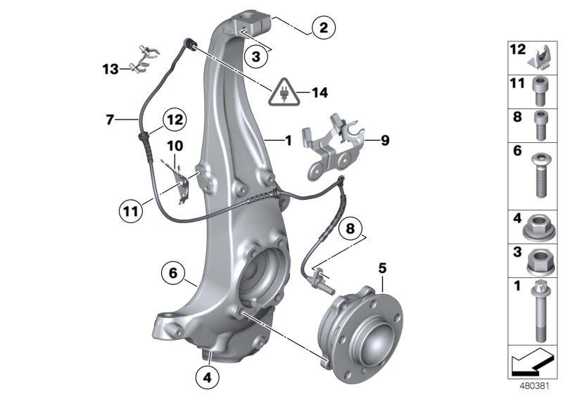 Genuine BMW 31202286606 Wheel Hub With Bearing, Front M12X1,25 (Inc. M5 & M6) | ML Performance UK Car Parts