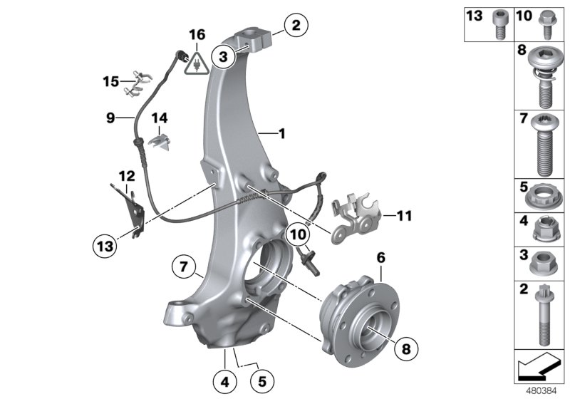 Genuine BMW 31216777751 F11 F10 F12 Carrier, Left (Inc. 528iX, 640iX & 640dX) | ML Performance UK Car Parts