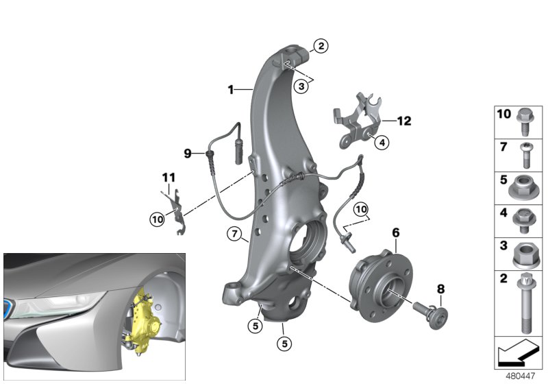 Genuine BMW 34526860138 I15 Bracket For Brake Hose, Front Right (Inc. i8) | ML Performance UK Car Parts