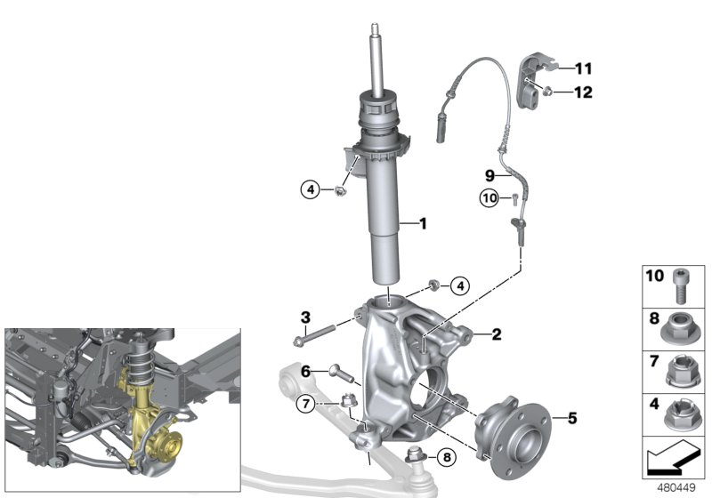 Genuine BMW 31316870357 Left Front Spring Strut (Inc. i3 60Ah & i3 60Ah Rex) | ML Performance UK Car Parts