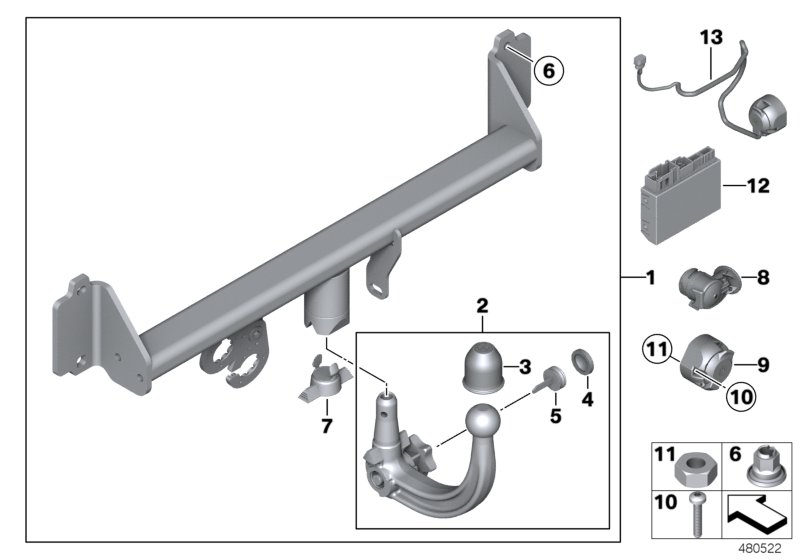 Genuine BMW 71606874097 F25 F26 Removable Ball (Inc. X4 28iX & X3) | ML Performance UK Car Parts