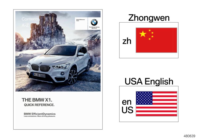 Genuine BMW 01402982642 F48 Quick Reference Card F49 ZH (Inc. X1 28i & X1 28iX) | ML Performance UK Car Parts