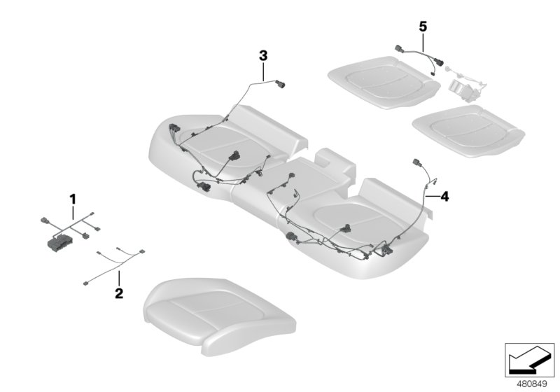 Genuine BMW 61129363743 F46 F48 Wiring Set Seat, Driver's Side (Inc. X1 25dX, 214d & X1 25iX) | ML Performance UK Car Parts