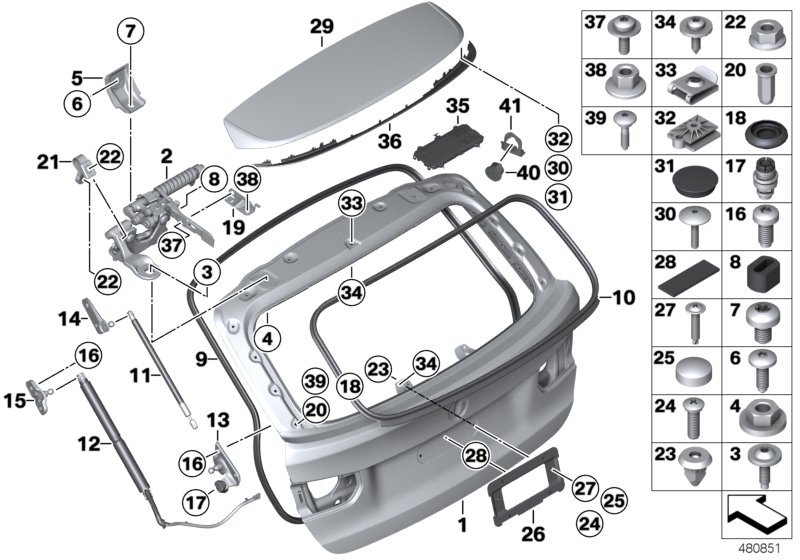 Genuine BMW 51627288446 F31 Cover For Rear Spoiler (Inc. 320dX, 330d & 316d) | ML Performance UK Car Parts