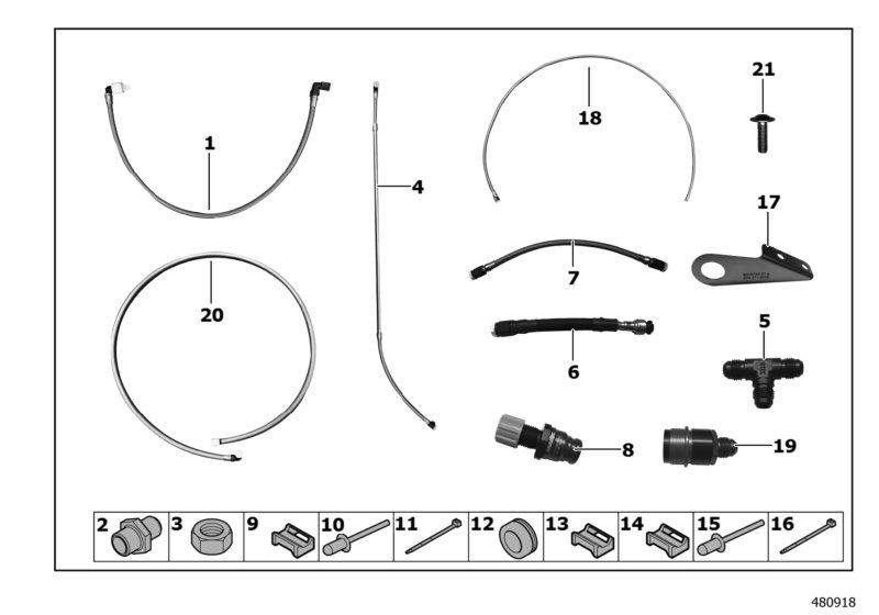 Genuine BMW 16128416794 Fuel Valve Bracket FUEL DRAIN (Inc. M235i Racing) | ML Performance UK Car Parts