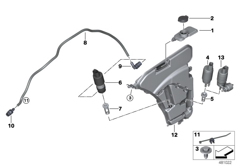 Genuine BMW 67127310147 G32 F90 G11 Wash Pump/Fluid Container (Inc. 730Ld, 620d & 540i) | ML Performance UK Car Parts