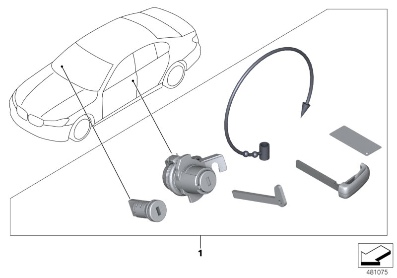 Genuine BMW 51217444578 F90 G07 G16 Set Uniform Locking System, Coded LL - DISPLAYKEY (Inc. X7 50iX, 540iX & 840iX) | ML Performance UK Car Parts