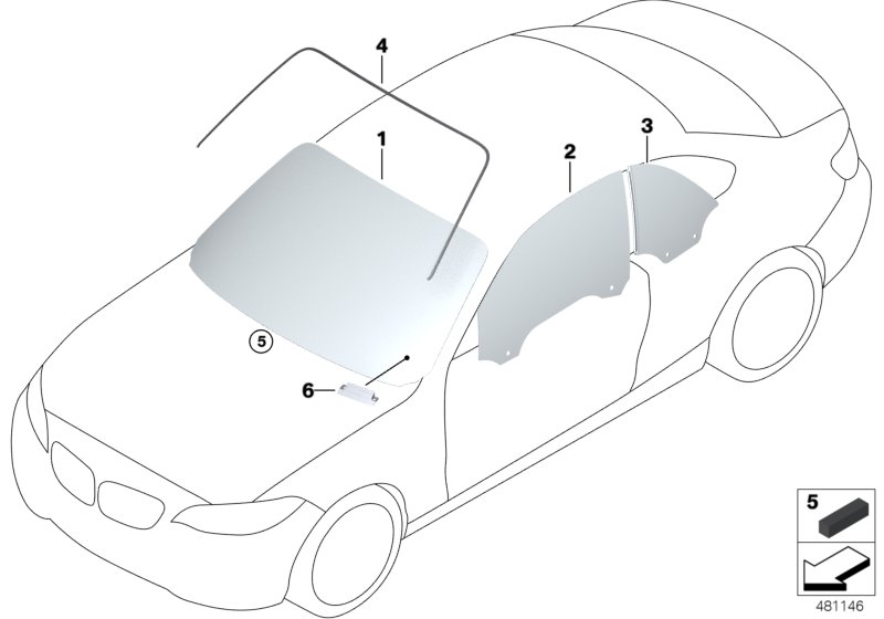 Genuine BMW 51337268724 Door Window, Front Right (Inc. 228iX, M235iX & 230i) | ML Performance UK Car Parts