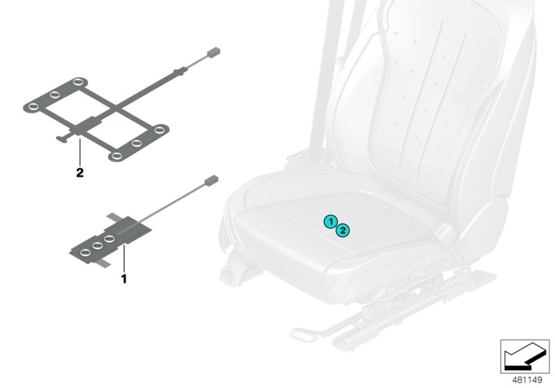 Genuine BMW 65779304007 G12 F90 G32 Sensor Mat F Co-Driver's Seat Identif. (Inc. X5 25dX, 750LdX & 740LdX) | ML Performance UK Car Parts