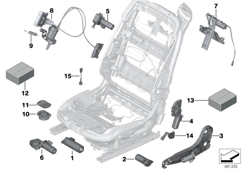 Genuine BMW 52107309655 Drive For Thigh Bolster Pad, Left (Inc. 650i, 650iX 4.4 & 640dX) | ML Performance UK Car Parts