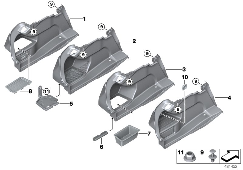 Genuine BMW 51477284151 F32 F82 Left Trunk Trim (Inc. 435dX, M4 GTS & 435iX) | ML Performance UK Car Parts