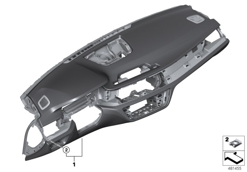 Genuine BMW 51459458024 G12 Dashboard Leather Head-Up Display SCHWARZ (Inc. M760iX & M760LiX) | ML Performance UK Car Parts