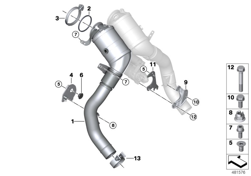 Genuine BMW 18328681200 G30 G16 G07 Exch Catalytic Converter Close To Engine CYL.1-4 (Inc. M850iX, X6 M50iX & X7 M50iX) | ML Performance UK Car Parts