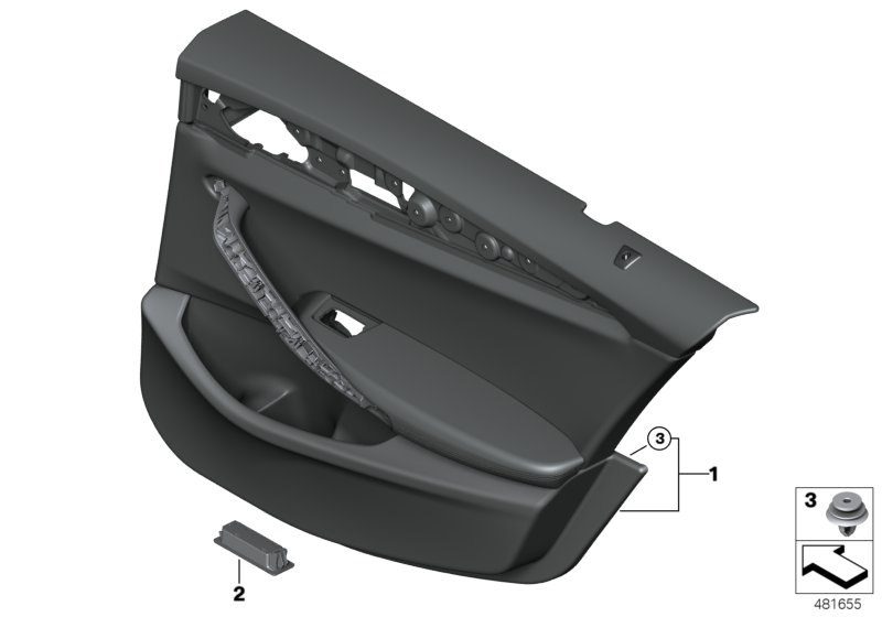 Genuine BMW 51427477143 G30 G31 Door Trim Panel, Rear, Left NACHTBLAU (Inc. 518d, 530dX & 540i) | ML Performance UK Car Parts