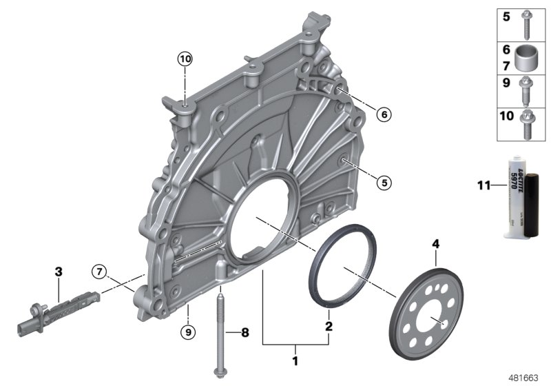 Genuine BMW 11148687456 F55 Timing Case Cover (Inc. Cooper S, 220i & X1 20iX) | ML Performance UK Car Parts