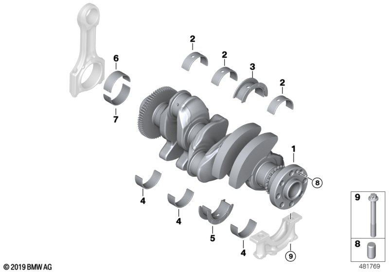 Genuine BMW 11247648438 F46 F39 Bearing Shell (Inc. One, Cooper ALL4 & 225xe) | ML Performance UK Car Parts