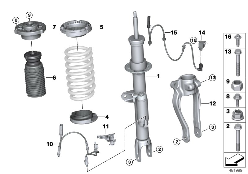 Genuine BMW 31306898831 G15 G16 G14 Additional Shock Absorber, Front (Inc. 840i) | ML Performance UK Car Parts