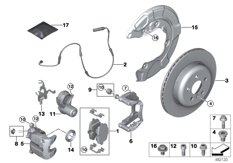 Genuine BMW 34207997292 G12 Calliper Carrier Right ALPINA (Inc. ALPINA B7) | ML Performance UK Car Parts