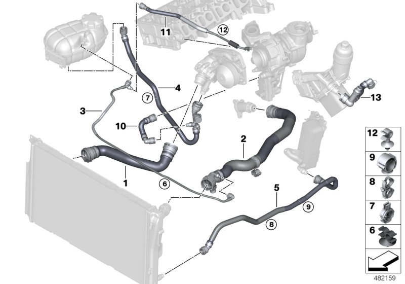 Genuine BMW 11538514063 F30 F32 F23 Hose, Turbocharger-Coolant Pump (Inc. 425d, 125d & 325d) | ML Performance UK Car Parts