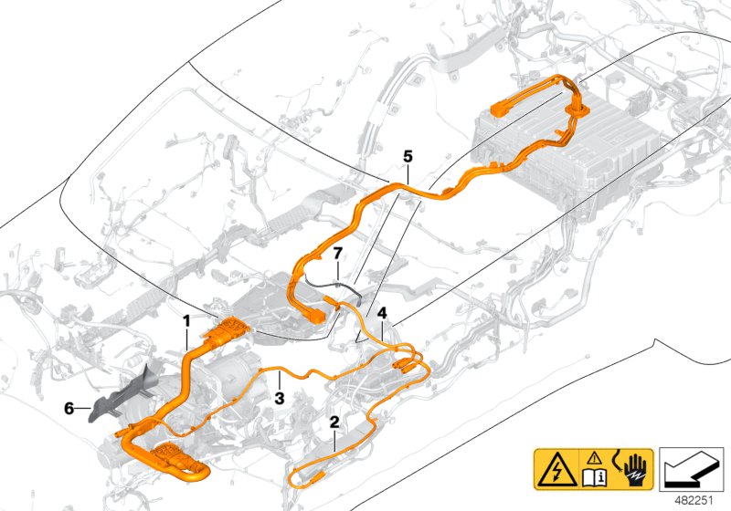 Genuine BMW 61129867138 F15 High-Voltage Wiring Harness Sle- Eme (Inc. X5 40eX) | ML Performance UK Car Parts